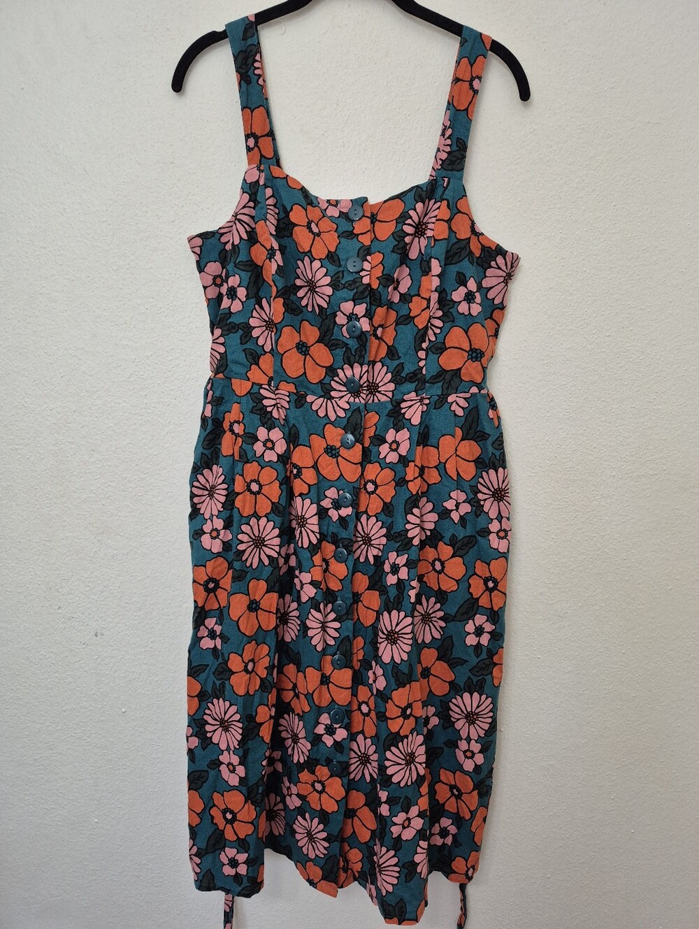 Modcloth x Princecess Highway Teal Sundress with Daisy Print